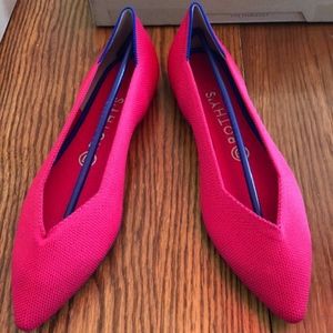 ROTHY'S Hot Pink Pointed Toe Flats, NIBQ